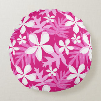 COUSSINS RONDS MOTIF TIARE EN ROSE