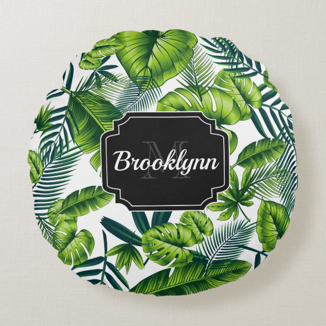Coussins Ronds Motif tropical (Devant)