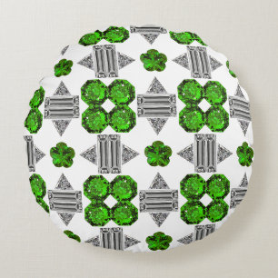 Coussins Ronds Motif vert