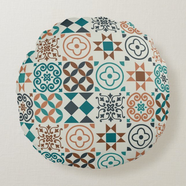 Coussins Ronds Motif Vintage classique (Devant)