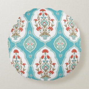 Coussins Ronds motif vintage fleuri sans couture à l'orientale