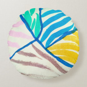 Coussins Ronds Motif vintage sans couture dans le style ethnique.