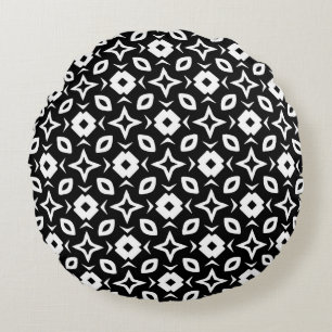 Coussins Ronds Motif vintage sans couture en ornement géométrique
