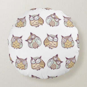 Coussins Ronds motif vintage sans soudure avec choux mignons