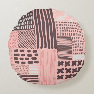 Coussins Ronds motif vintage sans soudure. Texture moderne et des