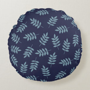 Coussins Ronds Motif vintage simple. Arrière - plan bleu foncé, b