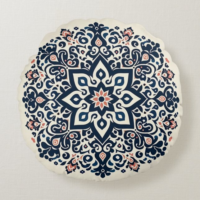 Coussins Ronds Motifs majestueux orientaux arabes (Devant)