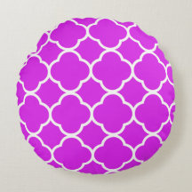 Motifs Quatrefeuilles Violet Rose Chaud Violet Bla
