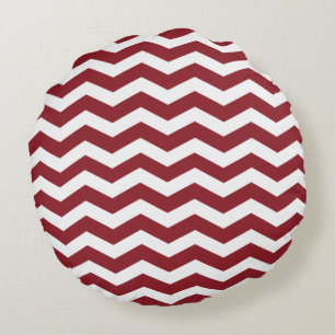 Coussins ronds Motifs Red Chevron