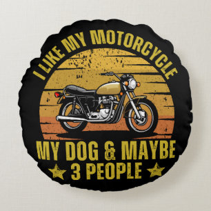 Coussins Ronds Moto de chien