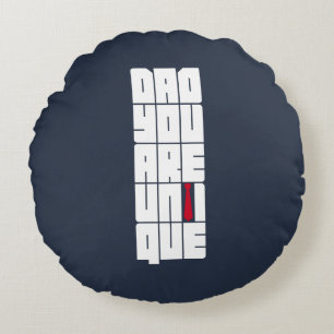 Coussins Ronds Mots Papa Tu Es Unique
