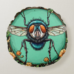 Coussins Ronds Mouche de dessin animé