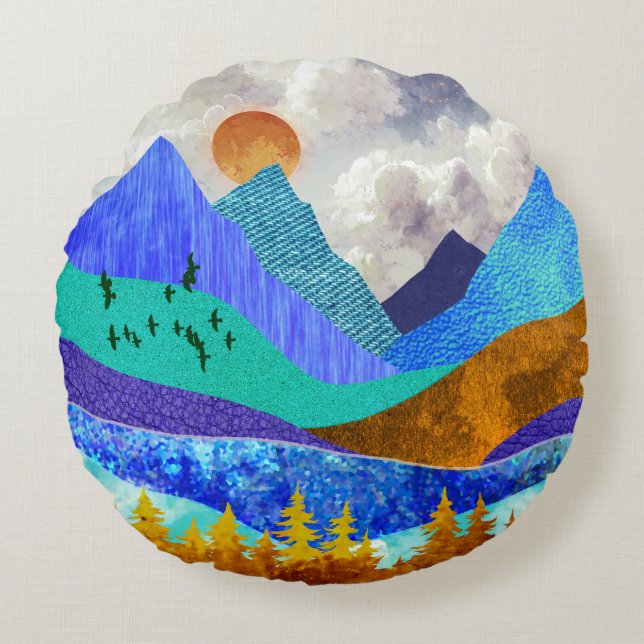 Coussins Ronds Mountain Vista (Devant)