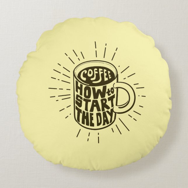 Coussins Ronds Mug de café (Devant)