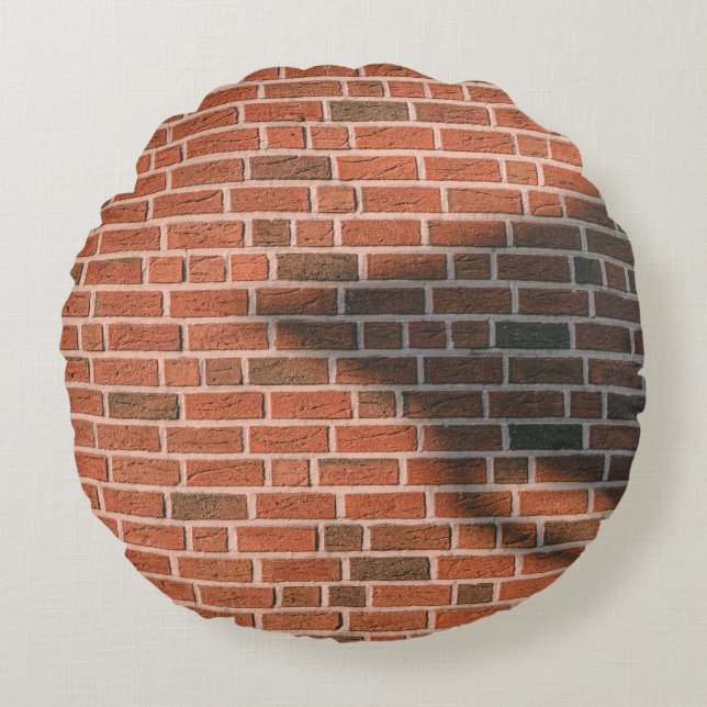 Coussins Ronds Mur Brown en brique (Devant)