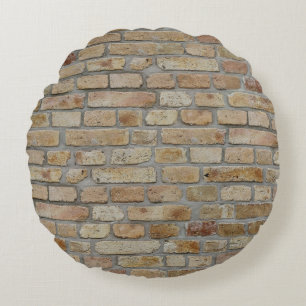 Coussins Ronds Mur Brown en briques Un design novateur
