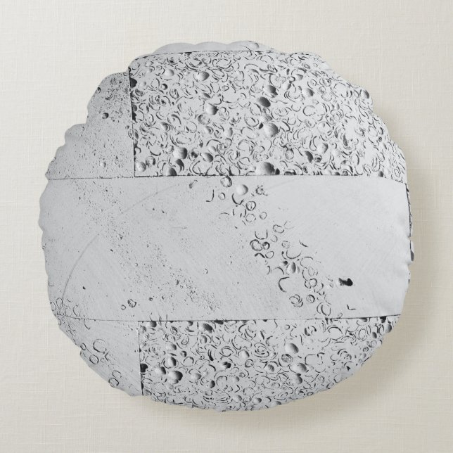 Coussins Ronds Mur en brique blanche (Devant)