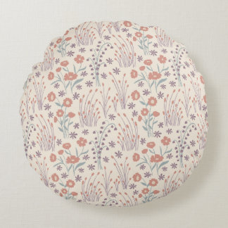 Coussins Ronds Murmures de fleurs sauvages printanières
