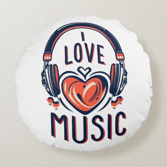 Coussins Ronds musique  (Devant)
