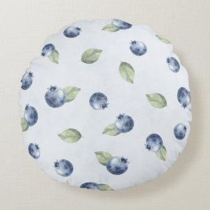 Coussins Ronds Myrtilles Bleues Fruit