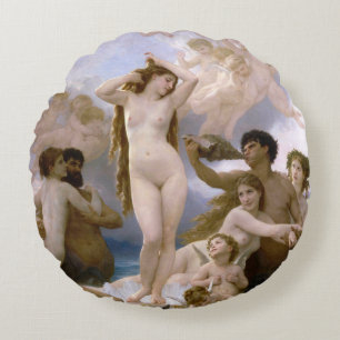 Coussins Ronds Naissance de Vénus par William-Adolphe Bouguereau