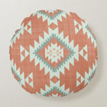 Native Desert Round Pillow