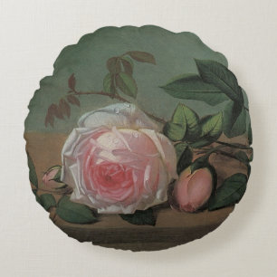 Coussins Ronds Nature morte Fleurs sur un rebord par Otto Ottesen