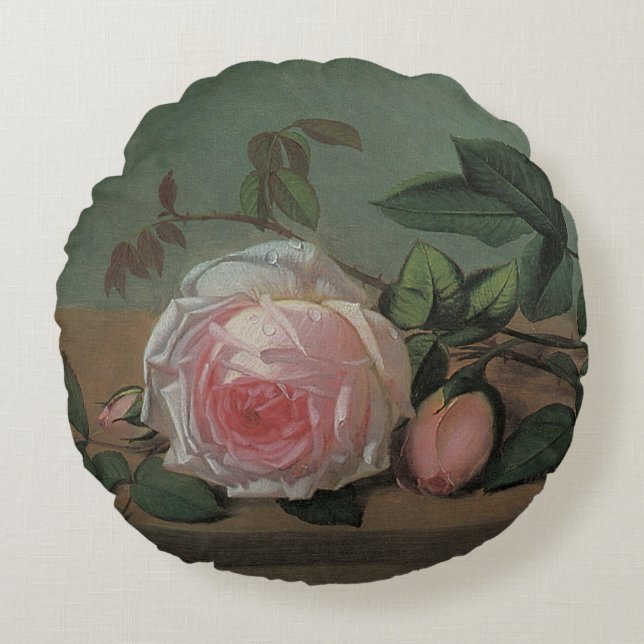 Coussins Ronds Nature morte Fleurs sur un rebord par Otto Ottesen (Devant)