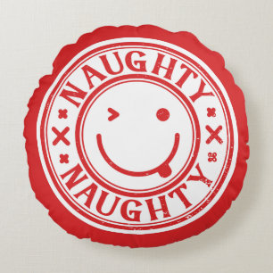 Coussins Ronds Naughty Funny Noël