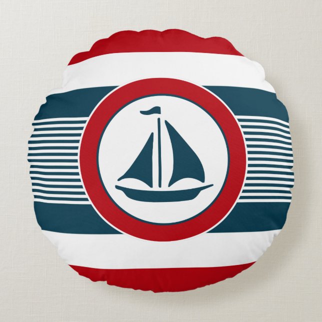 Coussins Ronds Nautical design (Devant)