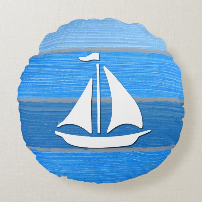 Coussins Ronds Nautical themed design (Devant)