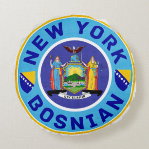 Coussins Ronds New York Bosniaque Américain