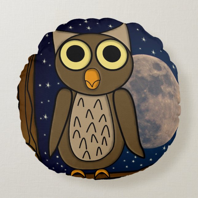 Coussins Ronds Night owl (Devant)