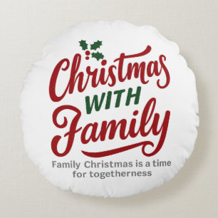 Coussins Ronds Noël AVEC la famille – Conception festive scintill