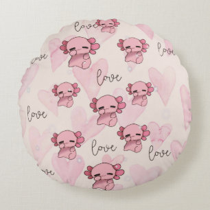 Coussins Ronds Noël axolotl