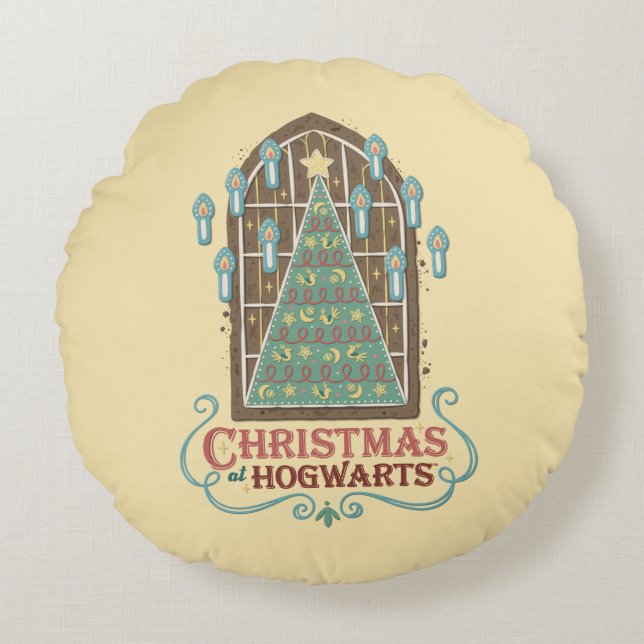 Coussins Ronds Noël chez HOGWARTS™ - Graphique de cookies (Devant)