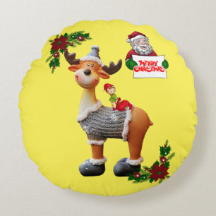 Coussins Ronds Noël Coussin, Joyeux Noël