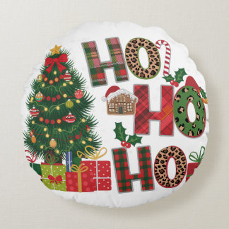 Coussins Ronds Noël du Père Noël Décorations de Noël du Pillowcas
