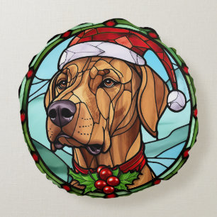 Coussins Ronds Noël Rhodesian Ridgeback
