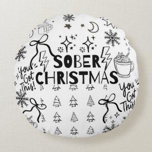 Coussins Ronds Noël Sobre