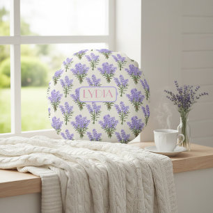 Coussins Ronds Nom personnalisé Lavande de Provence Lavande Jeu d