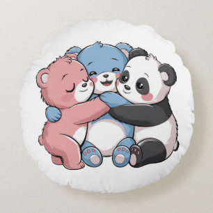 Coussins Ronds Nounours mignons avec Panda