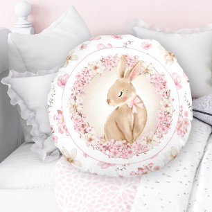 Coussins Ronds Nourriture rose blanche rose cerise en fleur migno