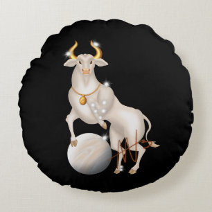Coussins Ronds Nova Taurus Venus Zodiac