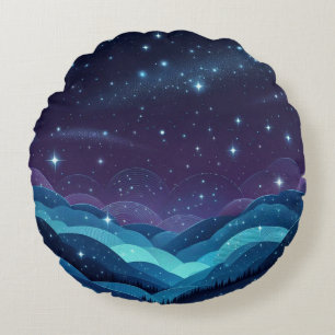 Coussins Ronds Nuit de Starry Hills