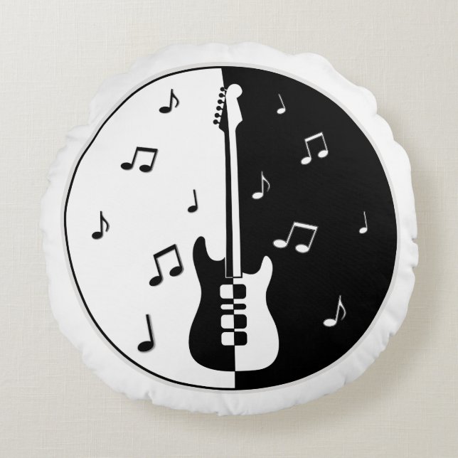 Coussins Ronds Nuit guitare (Devant)
