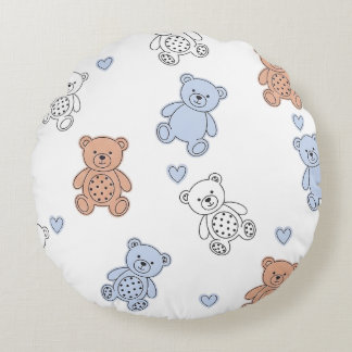 Coussins Ronds Nursery Ourson Mignon