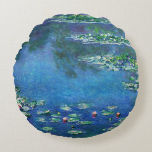 Coussins Ronds Nymphéas vintage par Claude Monet