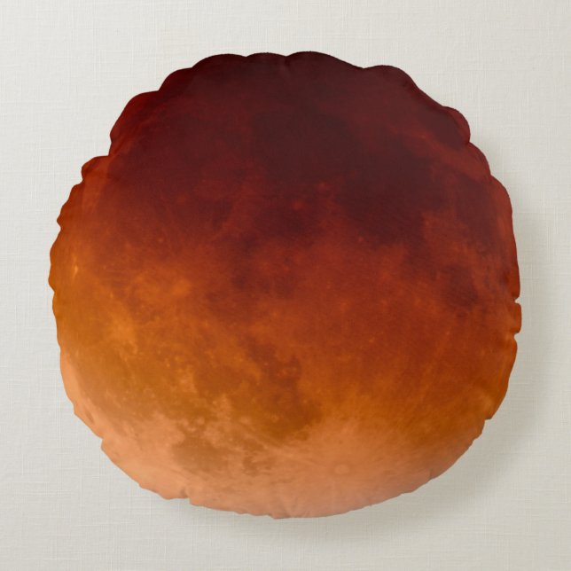 Coussins Ronds Obscurité de lune lune Moon orange (Devant)