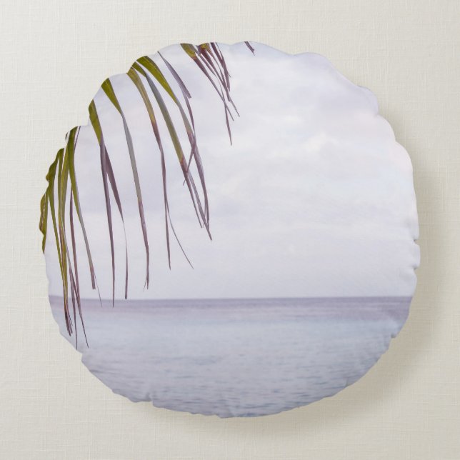 Coussins Ronds Océan Palm 5 de Sunset Caraïbes (Devant)